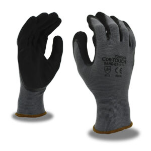 Guante Palma Nitrilo color negro.
