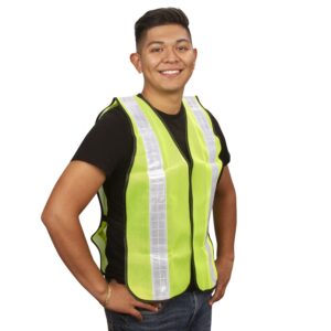 Chaleco de seguridad color verde.