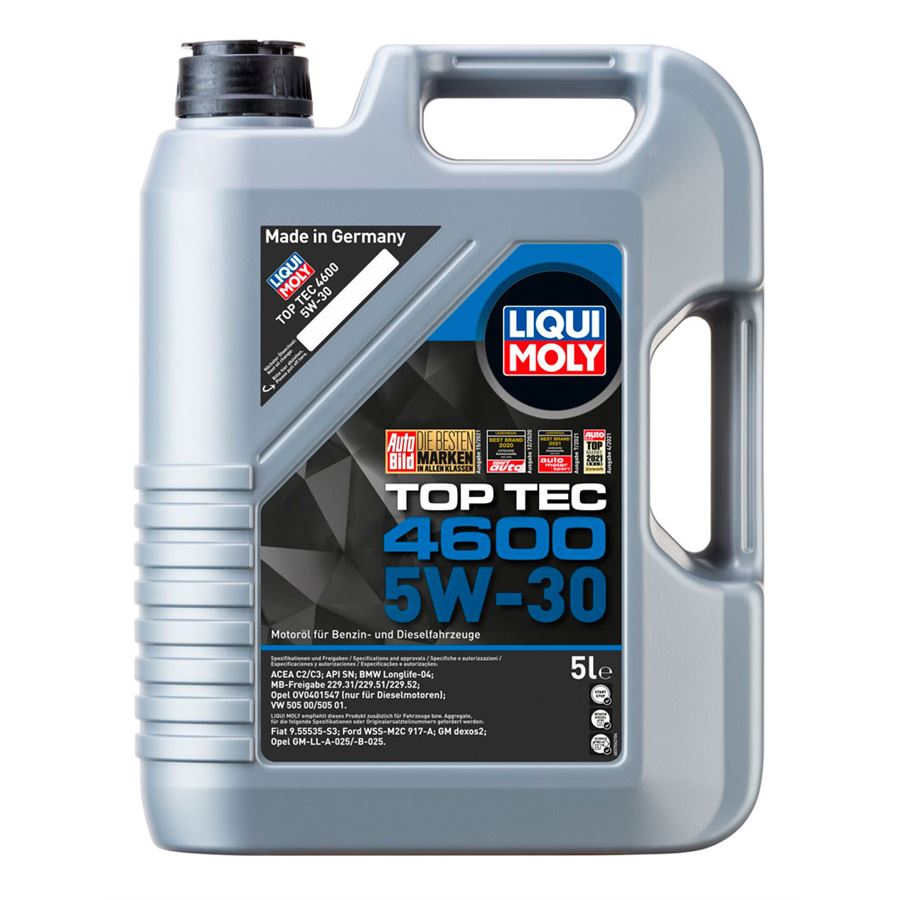 ACEITE DE MOTOR LIQUI MOLY TOP TEC 4600 C2/C3 5W30 Gasolina y Diesel 5L (2316/3756)